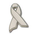 White Lung Cancer Awareness Ribbon